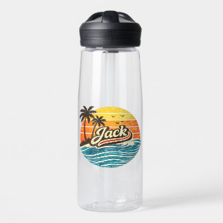 Jack Retro Sunset Name Design Trinkflasche
