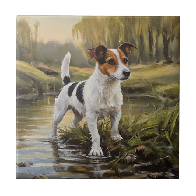 Jack Russel Terrier Fliese (Vorderseite)