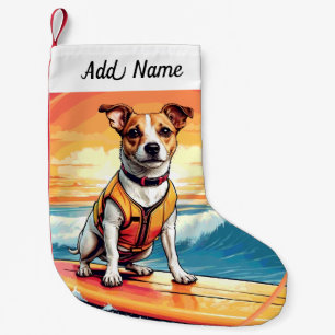 Jack Russel Terrier Hund Kleiner Weihnachtsstrumpf
