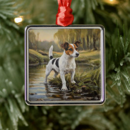 Jack Russel Terrier Ornament Aus Metall