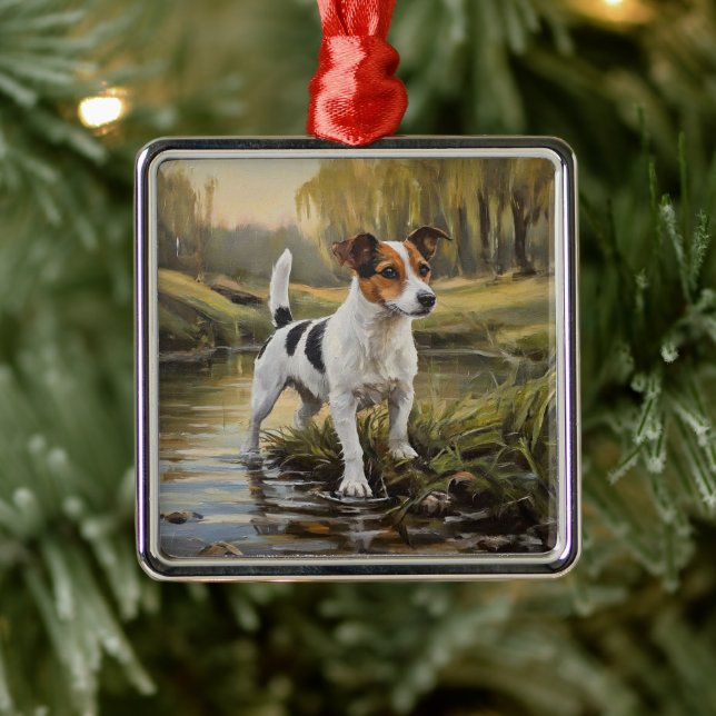 Jack Russel Terrier Ornament Aus Metall (Baum)