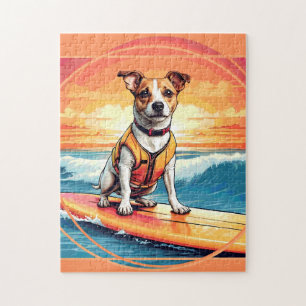 Jack Russel Terrier Surfen