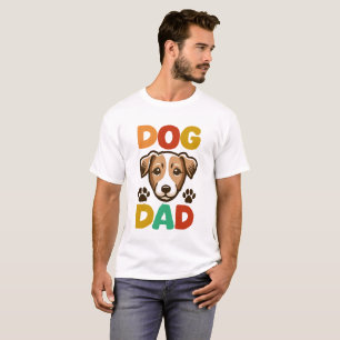 Jack Russel Terrier Vater Typografie T-Shirt