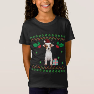 Jack Russel Tragen Weihnachts-Hund Mama Vater Xmas T-Shirt