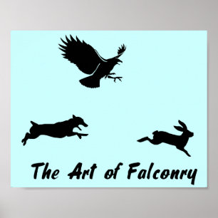 Jack Russel und Falconry Poster