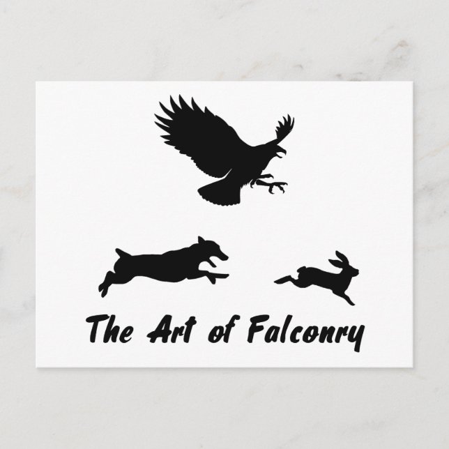 Jack Russel und Falconry Postkarte (Vorderseite)
