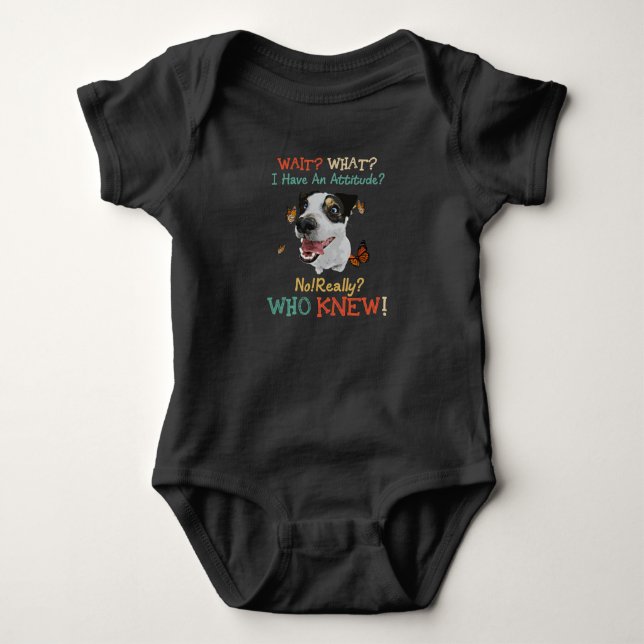 Jack Russel warten, was ich eine Einstellung habe Baby Strampler (Vorderseite)