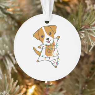 Jack Russel Weihnachtshund Wintertiere Hunde Ornament