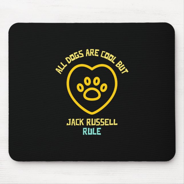 Jack Russelhunde beherrschen niedliches Hundin Mousepad (Vorne)