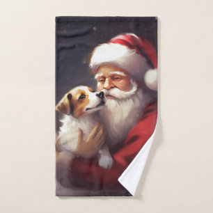 Jack Russell Avec Noël Festif Du Père Noël