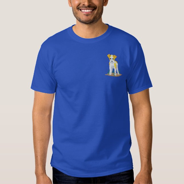 Jack Russell Besticktes T-Shirt (Vorderseite)
