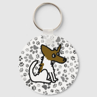 Jack Russell Cartoon Schlüsselring Schlüsselanhänger
