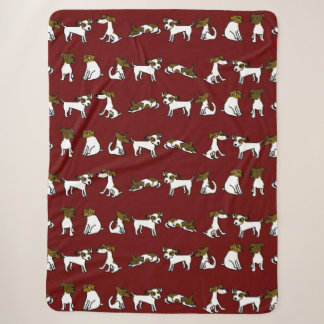 Jack Russell Cartoon Sherpa Blanket Sherpadecke