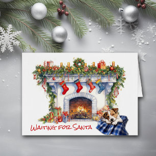 Jack Russell Cheminée de chien Terrier Attendez Pè