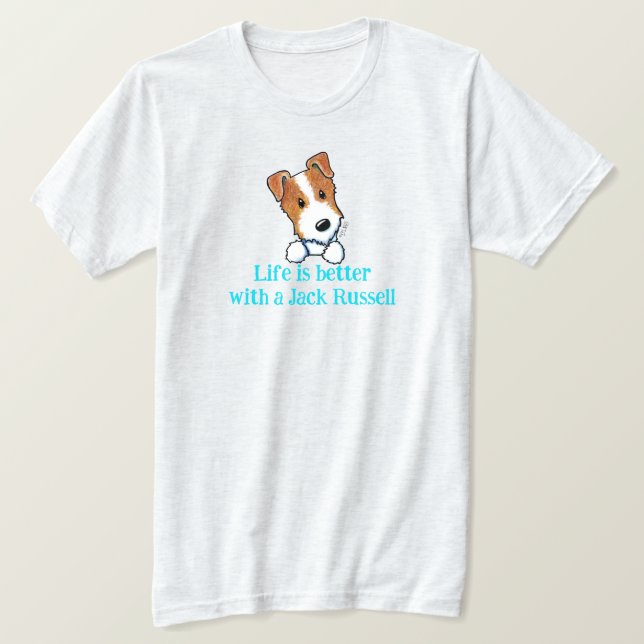 Jack Russell - Das Leben ist besser T-Shirt (Design vorne)
