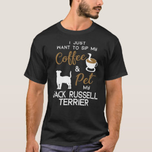 Jack Russell Dog Coffee Owner Christmas Birthday T-Shirt