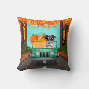 Jack Russell Dog Fall Pumpkin Kissen