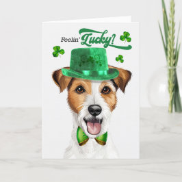 Jack Russell Dog Feelin' Lucky St Patrick's Day Feiertagskarte