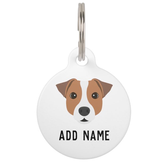 Jack Russell Dog Haustiermarke (Vorderseite)