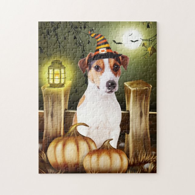 Jack Russell Dog Hexenhut Halloween-Geschenkidee (Vertikal)