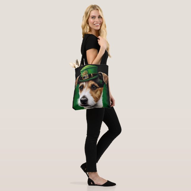 Jack Russell Dog in St. Patrick's Day Dress Tasche (Am Model)