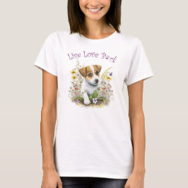 Jack Russell Dog Mama Floral T-Shirt