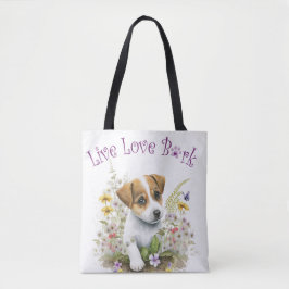 Jack Russell Dog Mama Floral Tasche