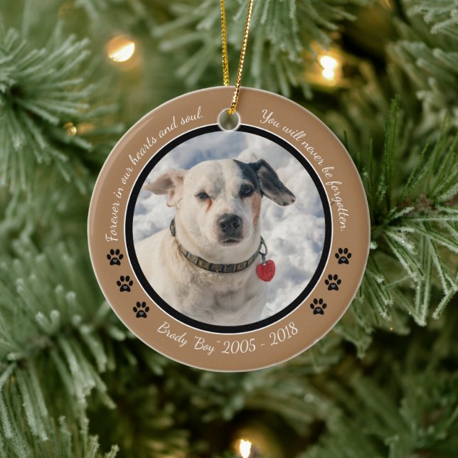 Jack Russell Dog Pet Gedenkstätte Weihnachten Keramik Ornament (Baum)