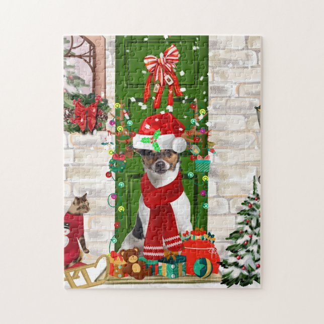 Jack Russell Dog Weihnachten (Vertikal)