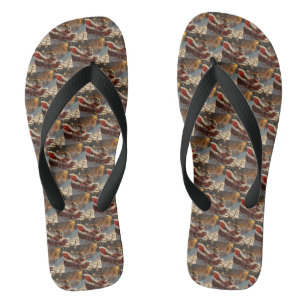Jack Russell Dog Weihnachtsfest Flip Flops