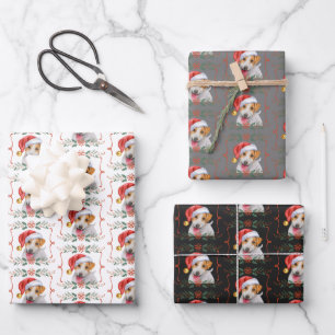 Jack Russell Dog Weihnachtswrapping Paper Sheets Geschenkpapier Set