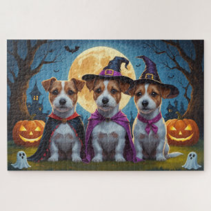 Jack Russell Dogs Pumpkin Halloween Funny