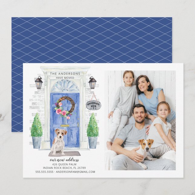 Jack Russell Faire-part de déplacement de la porte (Devant / Derrière)