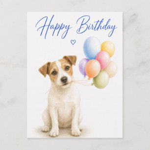 Jack Russell Geburtstag Postkarte