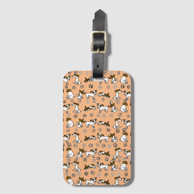 Jack Russell Gepäckanhänger (Vorderseite Vertikal)