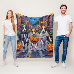 Jack Russell Halloween-Kostüme beim Trick-or-Treat Fleecedecke