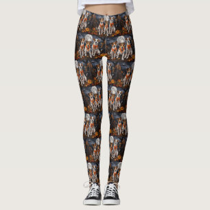 Jack Russell Halloween Spooky Leggings