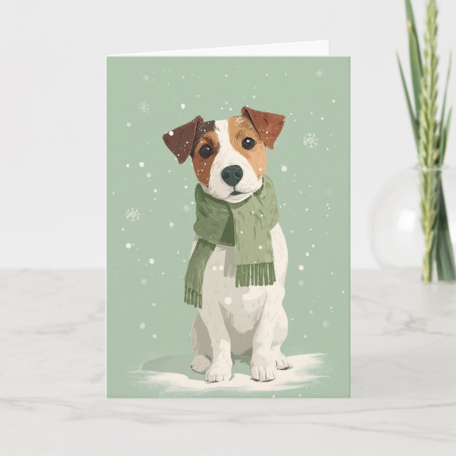 Jack Russell Holiday Greeting Karte (Vorderseite)