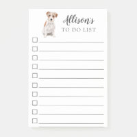Jack-Russell-Hund personalisiert Liste tun