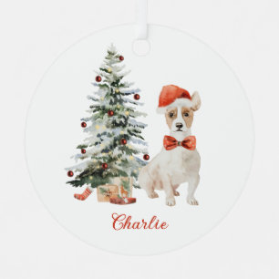 Jack Russell Hund Personalisierter Weihnachtsbaums Ornament Aus Metall