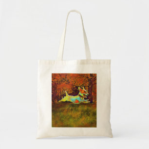 Jack Russell in der Herbst-Taschentasche Tragetasche