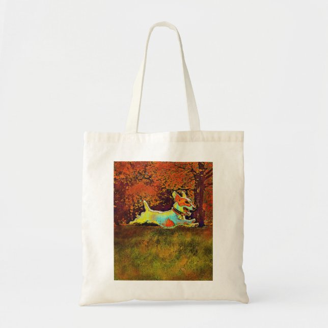 Jack Russell in der Herbst-Taschentasche Tragetasche (Vorne)