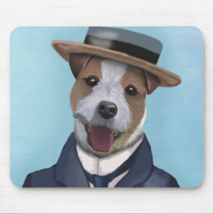 Jack Russell in der Kreissäge Mousepad
