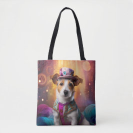 Jack Russell in farbenfrohen Kostümen Tasche