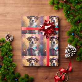 Jack Russell in lebendiger Kostüm Geschenkpapier