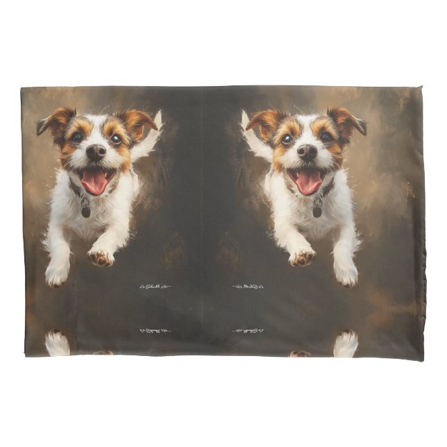 Jack Russell Kissenbezug (Vorderseite-Links)
