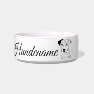 Jack Russell Minimalist Line Art personalized bowl Napf