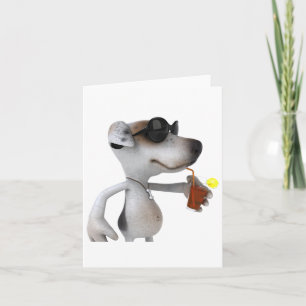 Jack Russell mit Sonnenbrille Notizkarten Karte