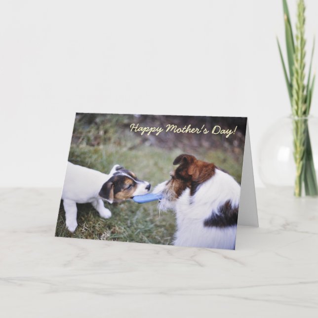 Jack Russell Mother-Tageskarte Karte (Vorderseite)