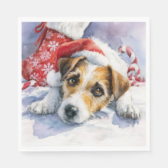 Jack Russell-Papiertücher Serviette (Vorderseite)